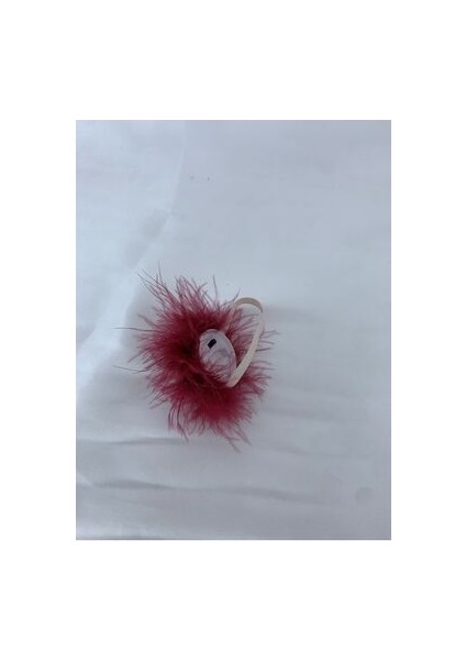 Bordo Tüylü Ledli Kına Mumları 12 Adet El Yapımı Parti Aydınlatması için Özel Tasarım