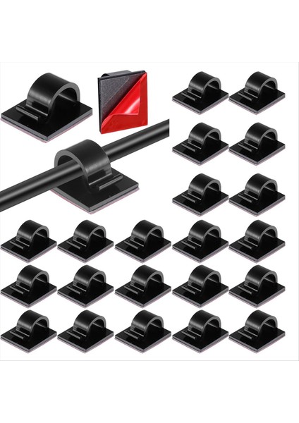 50 Pcs Mini Kablo Klipsleri Kanca Noel Işık Klipsleri Kendinden Yapışkan Işık Kancaları Kablo Klipsleri Masa Dış Diz Işıkları (Yurt Dışından) fiyatları