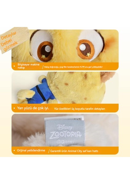 Disney Orijinal Zootopia Leopard Polis Memuru Sonbahar ve Kış Peluş Şapka (Yurt Dışından) modelleri