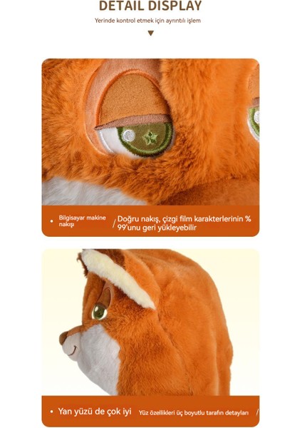 Zootopia Orijinal Nick Tilki Kulakları Hareket Edebilir Sıcak ve Rüzgar Geçirmez Kulak Koruyucu Şapka (Yurt Dışından) indirimleri