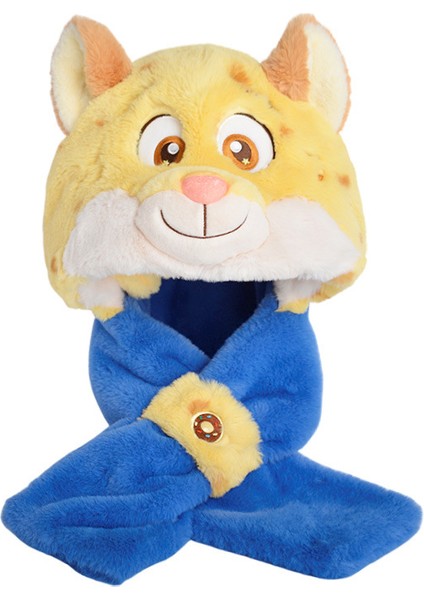 Disney Orijinal Zootopia Leopard Polis Memuru Sevimli Karikatüriki Bir Arada Şapka Eşarp (Yurt Dışından)