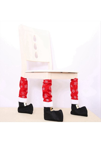 4pcs Noel Sandalye Bacak Kapakları Bez Masa Mobilya Örme Çoraplar Zemin Koruyucular Zeminleri Çizilmelerden Korumak Için (Yurt Dışından) fırsatları