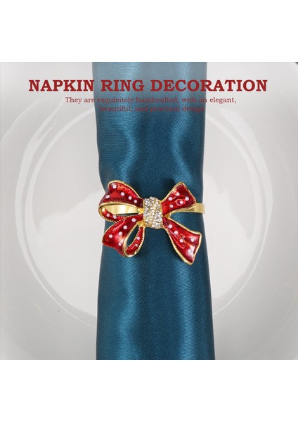 Peçete Yüzükleri Seti 6, Düğün Için Kelebek Düğüm Peçete Yüzüğü, Akşam Yemeği Partisi, Noel Için Serviette, Doğum Günü (Yurt Dışından) indirimleri