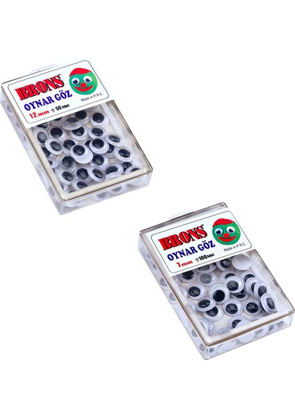 2 Adet Fly Oynar Göz 10-12-15 mm fiyatları