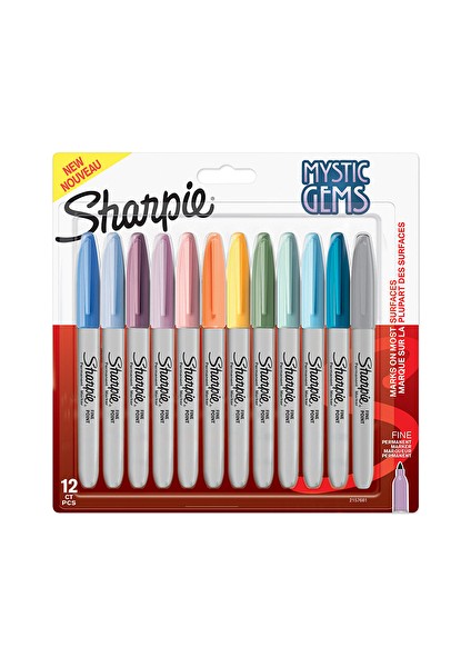 2 Adet Sharpie Mystic Gems 12Lİ Blister Yeni Renkler