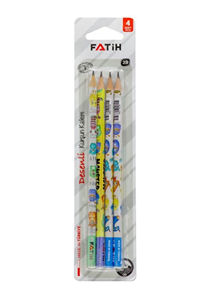 2 Adet Fatih Desenli Kurşun Kalem 4'lü