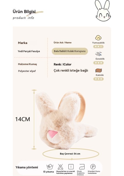 Sonbahar ve Kış Artı Kadife Sevimli Tavşan Kulak Kapakları (Yurt Dışından) fiyatları
