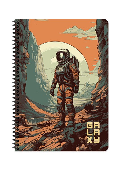 2 Adet Keskin A4 80 Yp.çiz. Pp Kp.spiralli Galaxy Defter