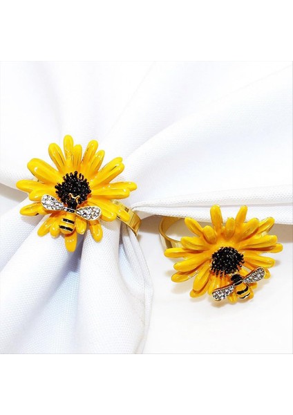 6pcs Peçete Yüzükleri Ayçiçeği Metal Peçete Yüzükleri Tutucu Yemek Yemeği Için Peçete Yüzükleri Düğün Noel Şükran Günü (Yurt Dışından) fiyatları