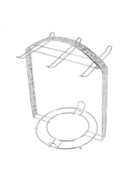 Gümüş Kaplama Kahve Fincan Hob Bardak Bulaşık Raf Çoğu 6 Bardak ve Tabak Metal Standı Tutucusu Asabilir (Yurt Dışından) modelleri