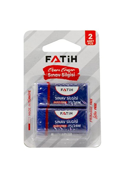3 Adet Fatih Sınav Silgisi 2'li