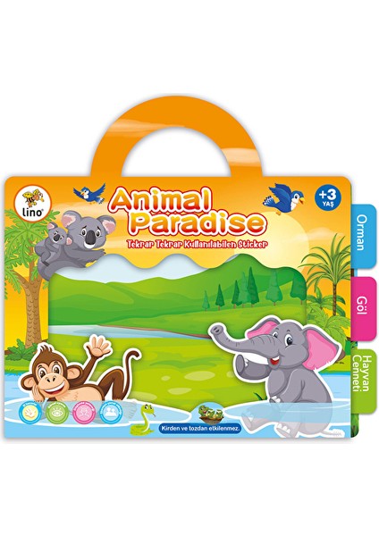 3 Adet Lino Sticker Animal