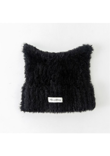 Kış Kadınlar Sevimli Kedi Kulakları Peluş Şapka (Yurt Dışından)