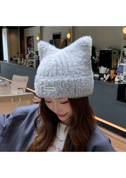 Kış Kadınlar Sevimli Kedi Kulakları Peluş Şapka (Yurt Dışından) indirimleri