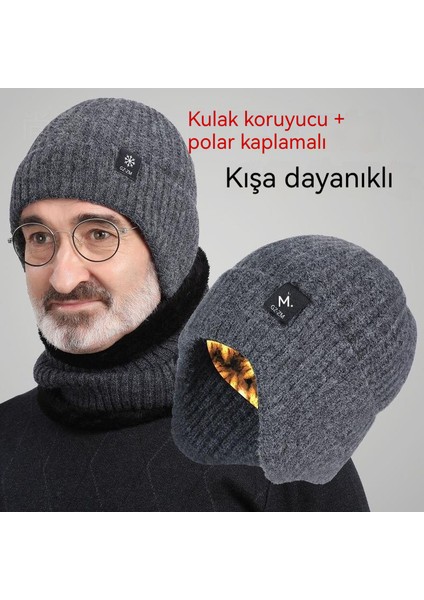 Kış Sıcak Kulak Koruması Orta Yaşlı ve Yaşlı Şapka Seti (Yurt Dışından) fiyatları