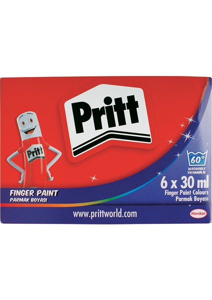 3 Adet Pritt Parmak Boyası 6 Renk 30 ml fiyatları