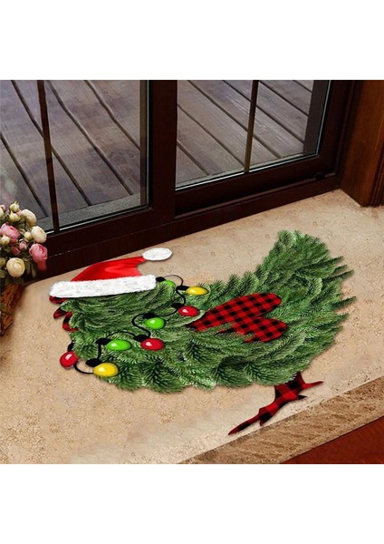 Noel Çiftlik, Noel Tavuk Tasarım Zemin Mat, Komik Tavuk, Çiftlik Hayvan Tatili Tasarımları (Yurt Dışından) indirimleri