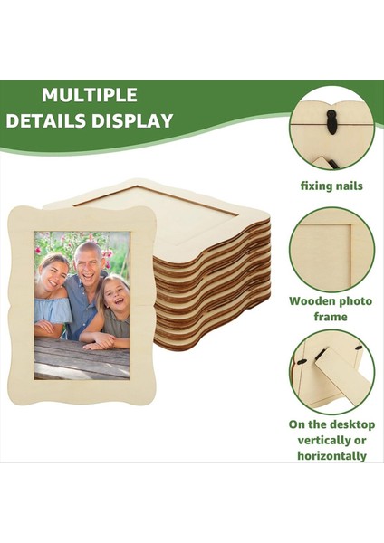 12 Paket Ahşap Resim Çerçeveleri 4x6, El Sanatları Için Dıy Ahşap Resim Çerçeveleri, Noel Için Bitmemiş Fotoğraf Çerçevesi Şükran Günü (Yurt Dışından) modelleri