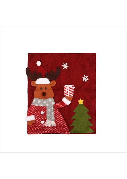 Noel Arka Sandalye Yemek Odası Sandalyesi Kapakları Akşam Yemeği Sandalyesi Kapağı Noel Ziyafet Mutfak Yemek Odası Decor B (Yurt Dışından) modelleri