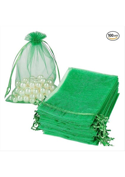 100 Adet Inci Iplik Çantası, Organze Torbası, Çizim Ekran Çantaları, Noel Şeker Si Çantaları, 13 x 18CM (Yurt Dışından) fiyatları