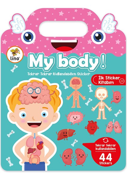 4 Adet Lino Tekrar Tekrar Kullanılabilen Ilk Sticker Kitabım My Body fiyatları
