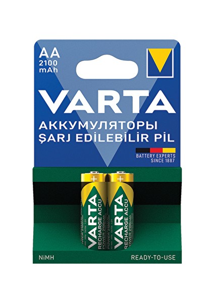 4 Adet Varta Pil Rechargeable Power 2' Li Kalem Pil 2100 Mah