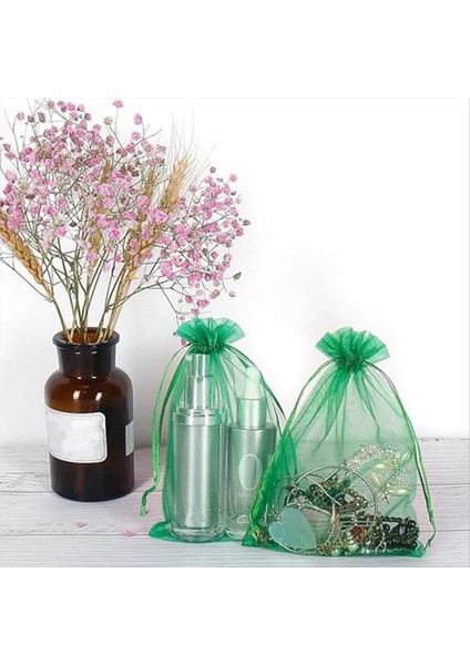 100 Adet Inci Iplik Çantası, Organze Çantaları, Çekme Ekran Çantaları, Noel Şeker Si Çantaları, 8 x 10CM (Yurt Dışından) fırsatları