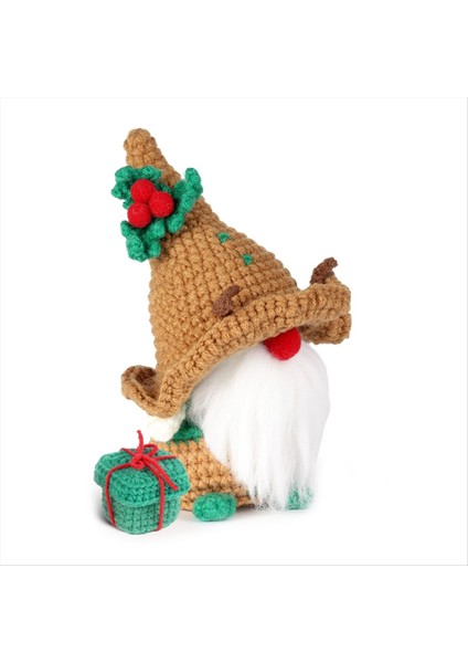 Tığ Işi Kiti Noel Tığ Işi Kiti Iplik Iğneleri Peluş Bebek Kolay (Kahverengi) (Yurt Dışından)