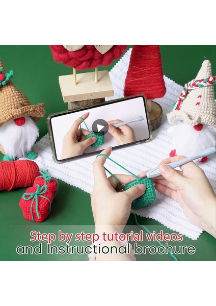 Tığ Işi Kiti Noel Tığ Işi Kiti Iplik Iğneleri Peluş Bebek Kolay (Kahverengi) (Yurt Dışından) modelleri