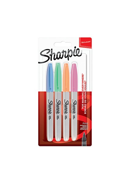 3 Adet Sharpie Kalem Permanent Markers Pastel 4 Renk