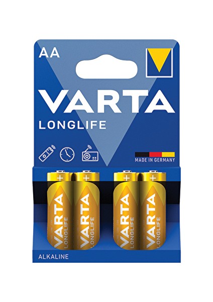 4 Adet Varta Longlife Alkalin 4'lü Kalem Pil