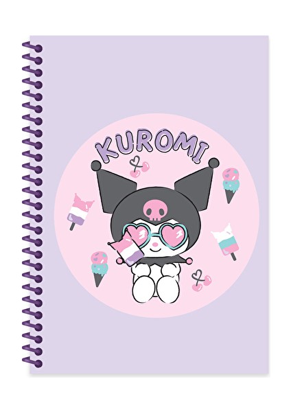 4 Adet Kuromi A5 60 Yp.çiz. Spr.karton Kapak Defter