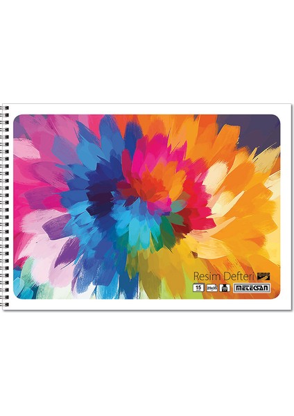 4 Adet Simple 25X35 Karton Kapak Spiralli Resim Defteri 15 Yaprak 120 gr fiyatları