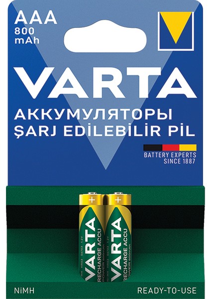 3 Adet Varta Pil Rechargeable Power 2'li Ince Pil 800 Ma fiyatları