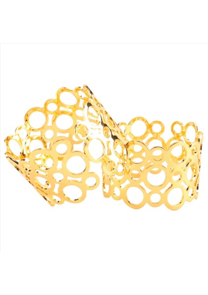 Peçete Yüzüğü, 6 Parçalı Metal Peçete Sahibi, Parti Yemeği Noel Masası Dekorasyonu, Içi Boş Yuvarlak Tasarım Peçete Yüzüğü (Yurt Dışından)