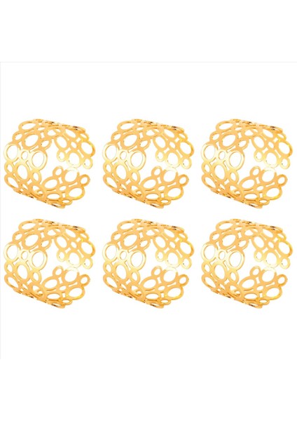 Peçete Yüzüğü, 6 Parçalı Metal Peçete Sahibi, Parti Yemeği Noel Masası Dekorasyonu, Içi Boş Yuvarlak Tasarım Peçete Yüzüğü (Yurt Dışından) fiyatları