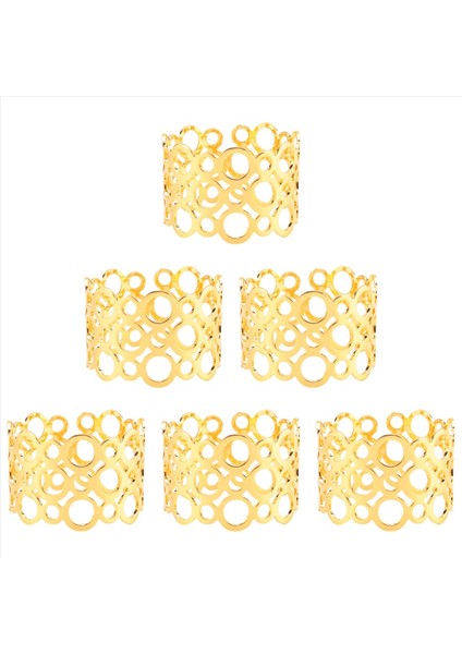 Peçete Yüzüğü, 6 Parçalı Metal Peçete Sahibi, Parti Yemeği Noel Masası Dekorasyonu, Içi Boş Yuvarlak Tasarım Peçete Yüzüğü (Yurt Dışından) modelleri