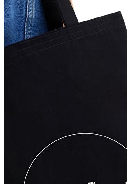 Çember Papatyalar Siyah Kanvas %100 Doğal Pamuk 35x40 cm Desenli modelleri