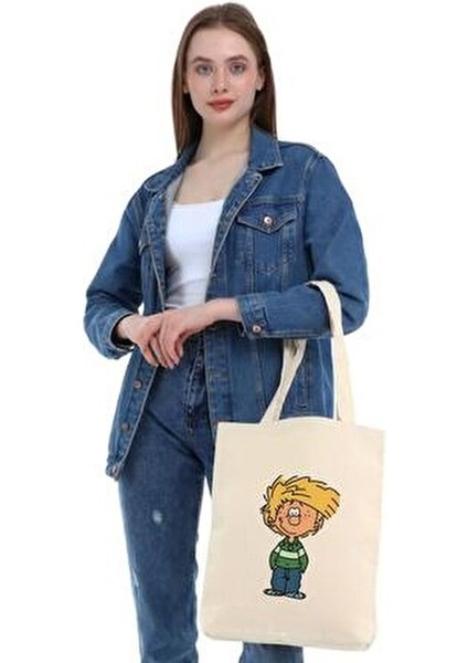 Çınar Kanvas Alışveriş Torbası Bej Renk Baskılı 35x40x8 cm Çok Amaçlı Kullanım indirimleri