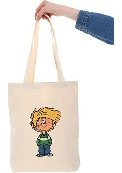 Çınar Kanvas Alışveriş Torbası Bej Renk Baskılı 35x40x8 cm Çok Amaçlı Kullanım