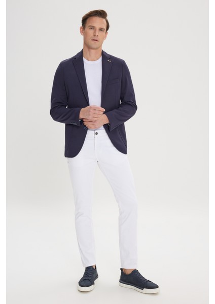 ALTINYILDIZ CLASSICS Erkek Lacivert Slim Fit Dar Kesim Mono Yaka Casual Blazer Ceket modelleri