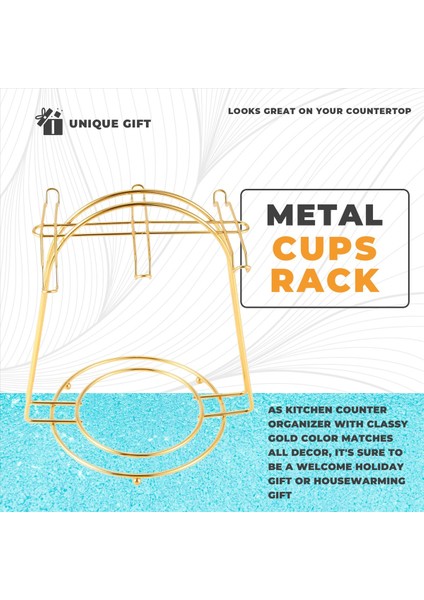 Nordic Home Mutfak Masa Masa Kahve Kupa Tutucu 6 Bardak Stand Altın Metal Bardak Tutucuları Raf Drenaj Organizatör Rafı (Yurt Dışından) fırsatları