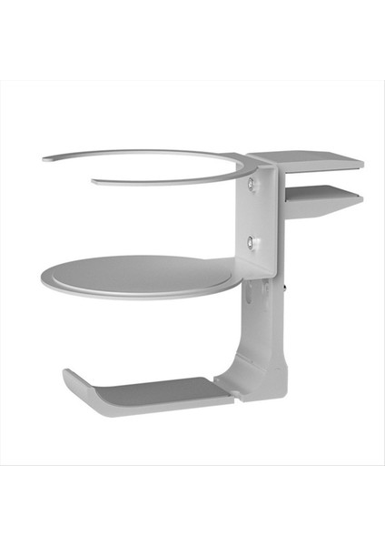 Masa Kelepçesi Tutucu Masa Masası Için Dövme Anti Bardak Tutucu Içecek Tutucu ile Çift Kulaklık Kancası Askı, Gümüş (Yurt Dışından)