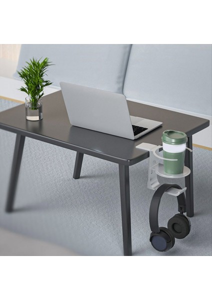 Masa Kelepçesi Tutucu Masa Masası Için Dövme Anti Bardak Tutucu Içecek Tutucu ile Çift Kulaklık Kancası Askı, Gümüş (Yurt Dışından) modelleri