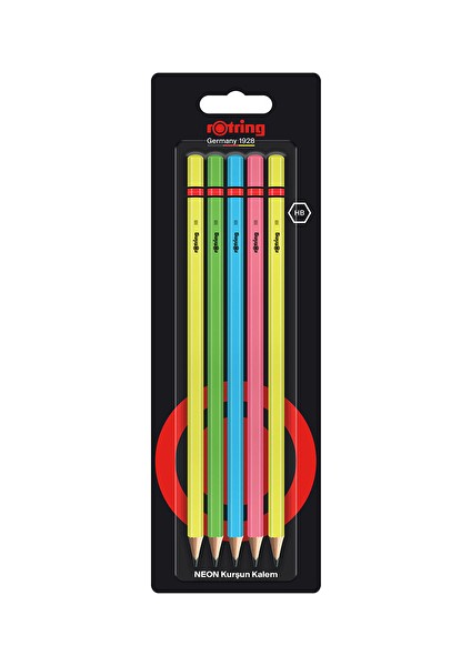 3 Adet Kurşun Kalem Rotring Neon 5'li