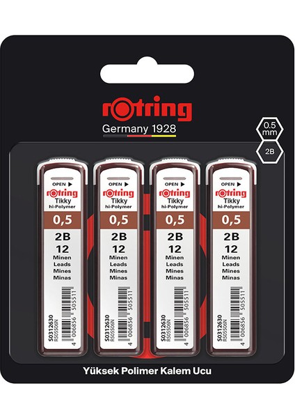 3 Adet Rotring Tikky Versatil Kalem Ucu 0.5 mm 4'lü Blister fiyatları