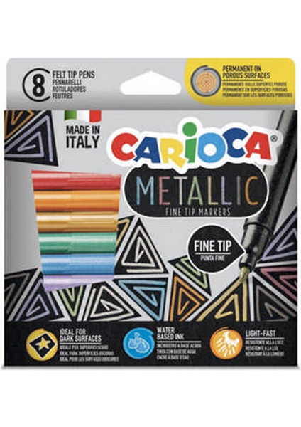 4 Adet Carioca Metalik Keçeli Kalem 8li fiyatları