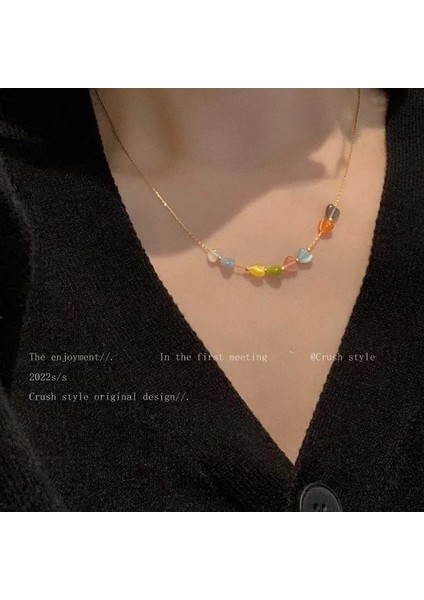 Yeni Kolye Kadın Niş Aksesuarları Baharatlı Kız Tatlı Serin Köprücük Kemiği Zinciri Kazak Kazak Zinciri Yüz Üst Düzey Süslemeler Duygusu ile (Yurt Dışından)