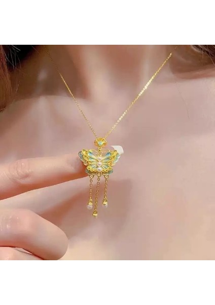 Yeni Çin Zen Uzun Bronz Tüy Kolye Vintage Bohem Etnik Tarzı Çift Jumper Giyim Uzun Aksesuarlar (Yurt Dışından)