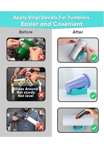 Tumbler Crafting Için Küçük Silikon Kupa Beşiği -Tumbler Bardak Kupalar Için Vinil Çıkartma, Çıkartma Hizalaması Için Bardak Tabanı (Yurt Dışından) fırsatları